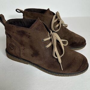 Timberland Suede Leather Brown Comfort Ankle Boots Kids Size: 2.5
